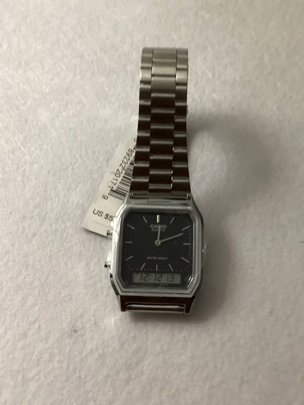 Casio Vintage Collection Unisex Analog Digital Stainless Steel Watch 29.8mm